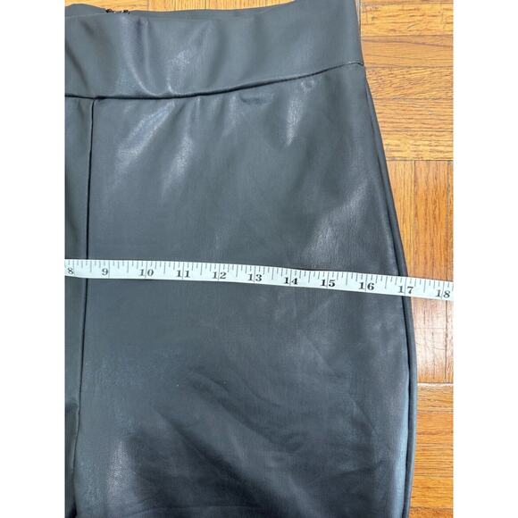 Anthropologie Avec Les Filles High-Waisted Faux Leather Slit Leggings Size S - Picture 6 of 14